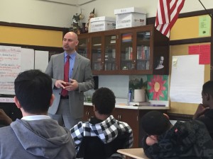 Bassick Alum and People's United Bank Vice President and Senior Marketing Manager inspires 9th grade Bassick students